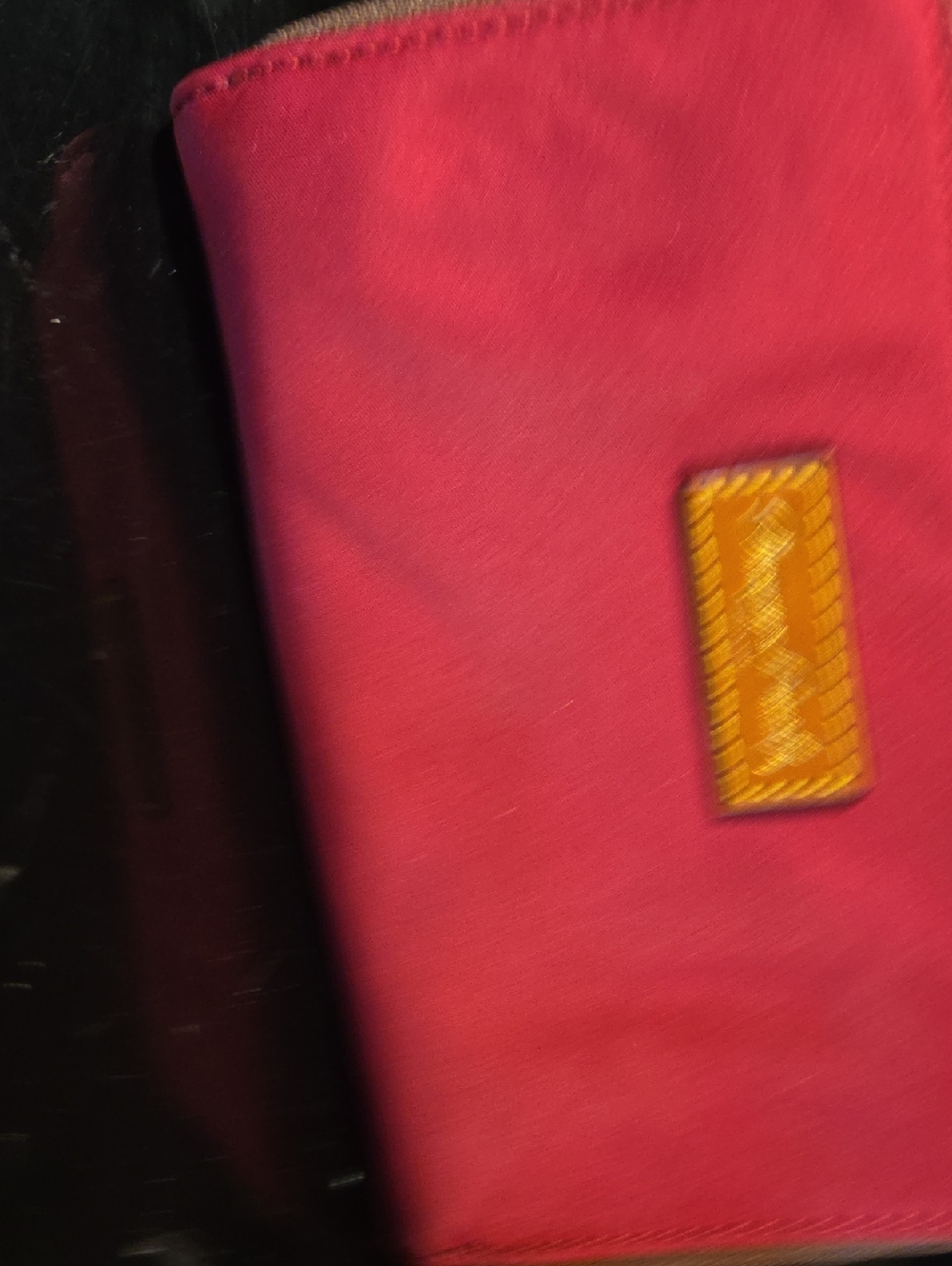 Dooney & Bourke Pink Wristlet with Tan Logo Patch